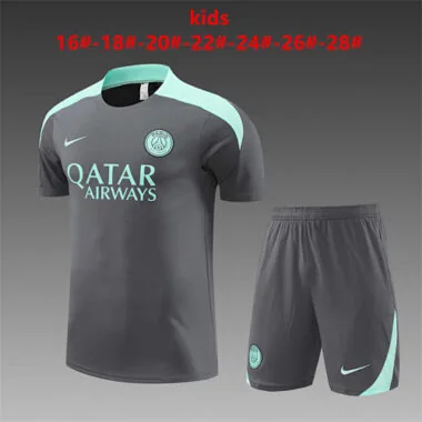24-25 PSG Kids Training Soccer Jerseys Football Shirts(1)