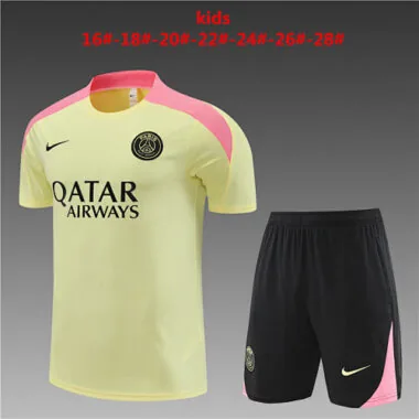 24-25 PSG Kids Training Soccer Jerseys Football Shirts