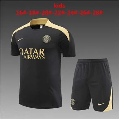 24-25 PSG Training Kids Soccer Jerseys Football Shirts
