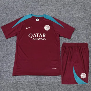 24-25 PSG Red Training Suits Soccer Jerseys