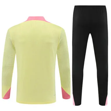 24-25 PSG Long Sleeve Tracksuit Yellow Training Suits Football