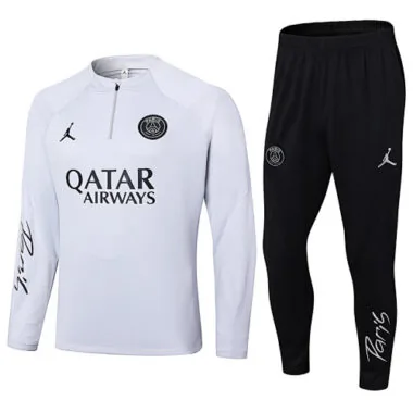23-24 PSG Long Sleeve Tracksuit White Training Suits Football Replicas Yupoo