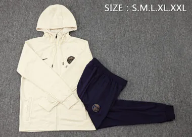 23-24 PSG Baige Hoodie Jacket Suits Jersey