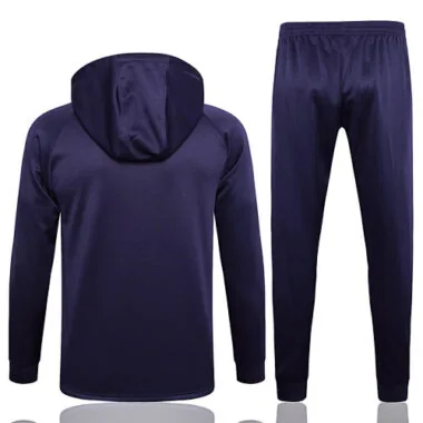 23-24 PSG Navy Hoodie Jacket Suits Long Sleeve Zipper Tracksuit Cheap Jerseys