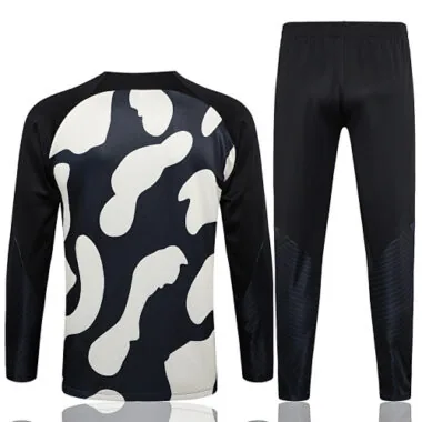 23-24 PSG Yellow and Black Camouflage Style Tracksuits Long Sleeve Kits Cheap Jerseys
