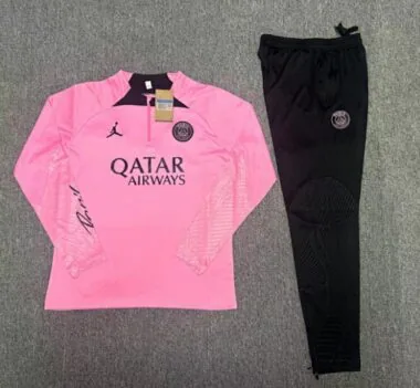 23-24 PSG Training Suits Long Sleeve Pink Kits Cheap Jerseys