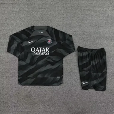 23-24 PSG Goalkeeper Black Long Sleeve Soccer Jerseys