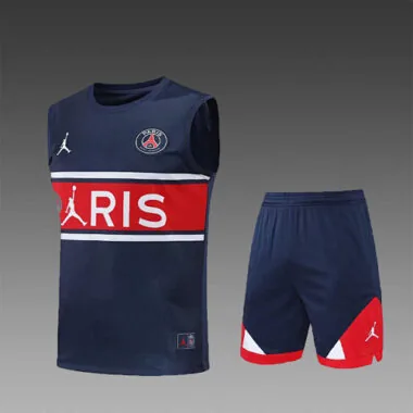 22-23 PSG vest training kit kit dark blue and red stripe