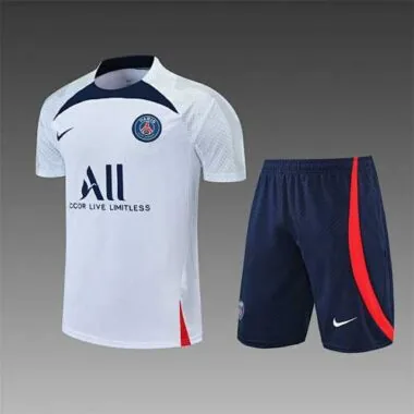 22-23 PSG Training Suit Short Sleeve Kit White1684405252000