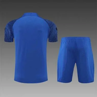 Conjunto de treino do PSG 22-23, manga curta, azul