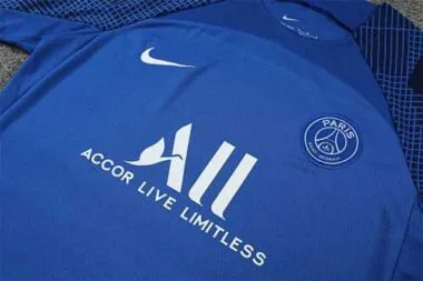 Conjunto de treino do PSG 22-23, manga curta, azul