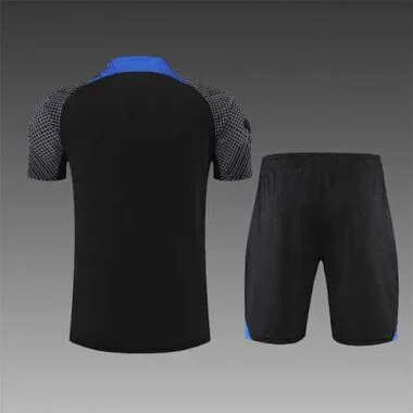 22-23 PSG training suit short sleeve kit Black Blue