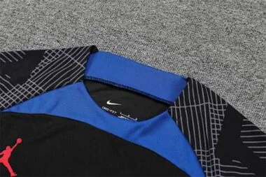 22-23 PSG training suit short sleeve kit Black Blue