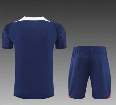 Equipamento de treino de manga curta do PSG 22-23, azul