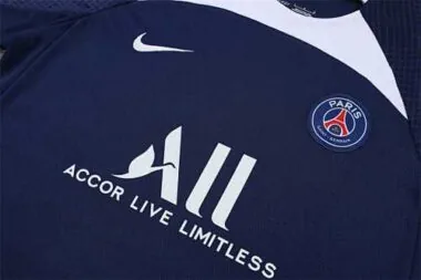 Equipamento de treino de manga curta do PSG 22-23, azul