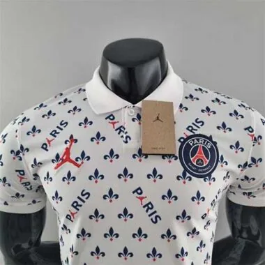 PSG-Polo von Jordan, Co-Branding, weiß