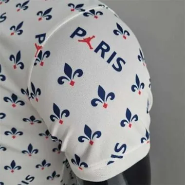 PSG-Polo von Jordan, Co-Branding, weiß