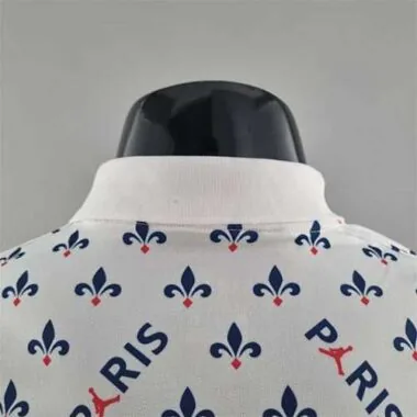 PSG-Polo von Jordan, Co-Branding, weiß