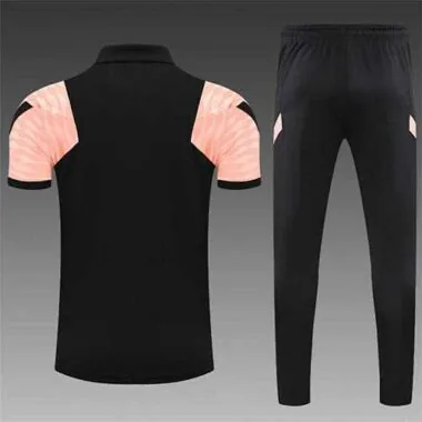 Polo PSG black pink-sleeves