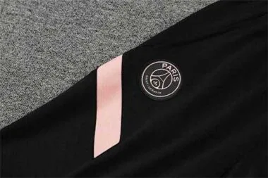 Polo PSG black pink-sleeves