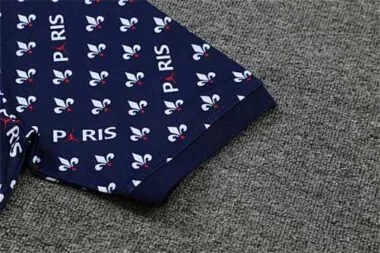 Polo Jordan PSG met saffierblauw-witte print