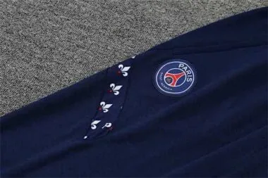 Polo Jordan PSG met saffierblauw-witte print