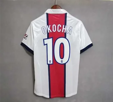 98-99 PSG, camisola branca de visitante