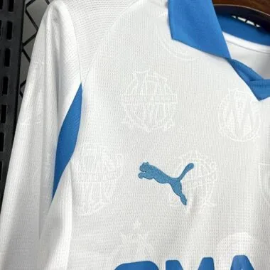 25-26 Marseille Heimtrikot – Langarm-Fußball-T-Shirt