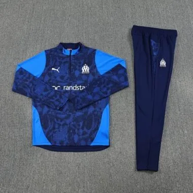 25-26 Marseille Blue Training Kit Soccer T-Shirt