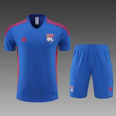 22-23 Completo da allenamento del Lione, maniche corte, blu