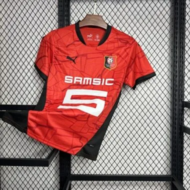 Equipamento de futebol do Rennes para jogos em casa, 24-25