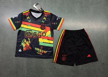 23-24 Ajax Kids Bob Marley Special Edition Kit Size:16-28 Soccer Jersey