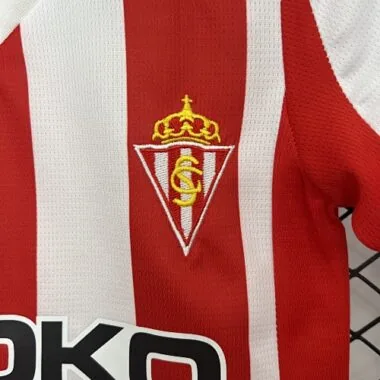 25-26 Sporting Gijón thuis-kindertenue voetbalshirt