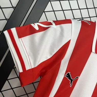 25-26 Sporting Gijón thuis-kindertenue voetbalshirt