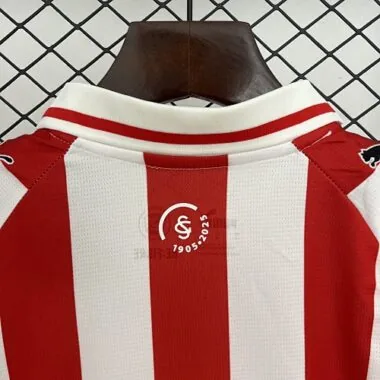25-26 Sporting Gijón thuis-kindertenue voetbalshirt