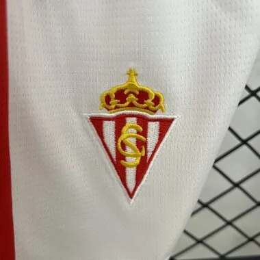 25-26 Sporting Gijón thuis-kindertenue voetbalshirt