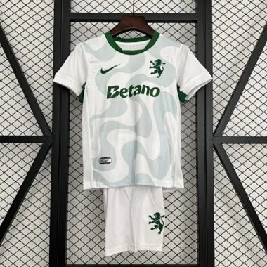 25-26 Sporting Lisbon Third Kids Kit Soccer T-Shirt AAAAJersey Supply Yupoo