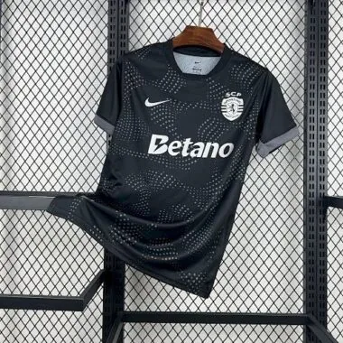 25-26 Lisbon Black Kit Soccer T-Shirt AAAAJersey Supply Yupoo