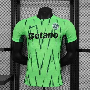 24-25 Lisbon Away Green Player Version Soccer AAAAJersey