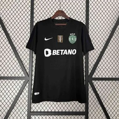 23-24 Terza divisa dello Sporting Lisbona con personalizzazione Champion - Calcio