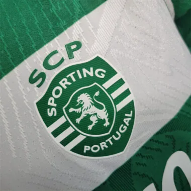 23-24 Maglie da calcio della Sporting Lisbona, versione da giocatore, divisa da casa