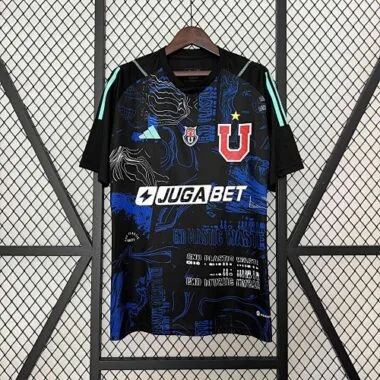 24-25 University of Chile Goalkeeper Black Kit Football Uniform