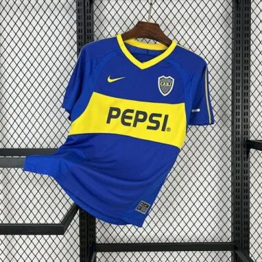 03-04 Camisola de futebol retro do Boca (jogo em casa)