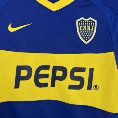 03-04 Camiseta de fútbol retro de Boca para jugar en casa