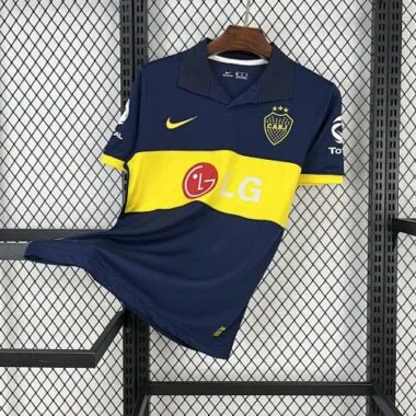 09-10 Camisola de futebol retro do Boca (jogo em casa)