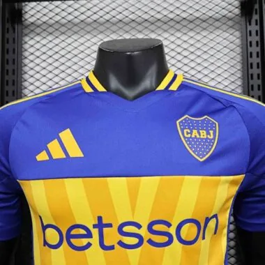 Camisa do Boca de 2024-2025, versão de jogador, equipamento principal, desportiva