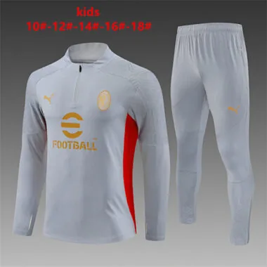 24-25 AC Milan Kids Long Sleeve Training Suit Football Shirts(2)