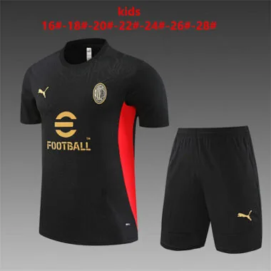 24-25 AC Milan Kids Training Soccer Jerseys Football Shirts