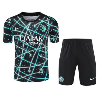 25-26 Inter Milan Pre-Match Green Training Kits Football Tracksuits