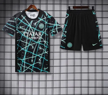 25-26 Inter Milan Pre-Match Green Training Kits Football Tracksuits